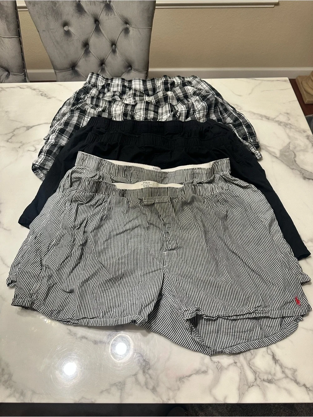Polo by Ralph Lauren Pack Black & Gray Boxer Shorts - MENS 6 pack